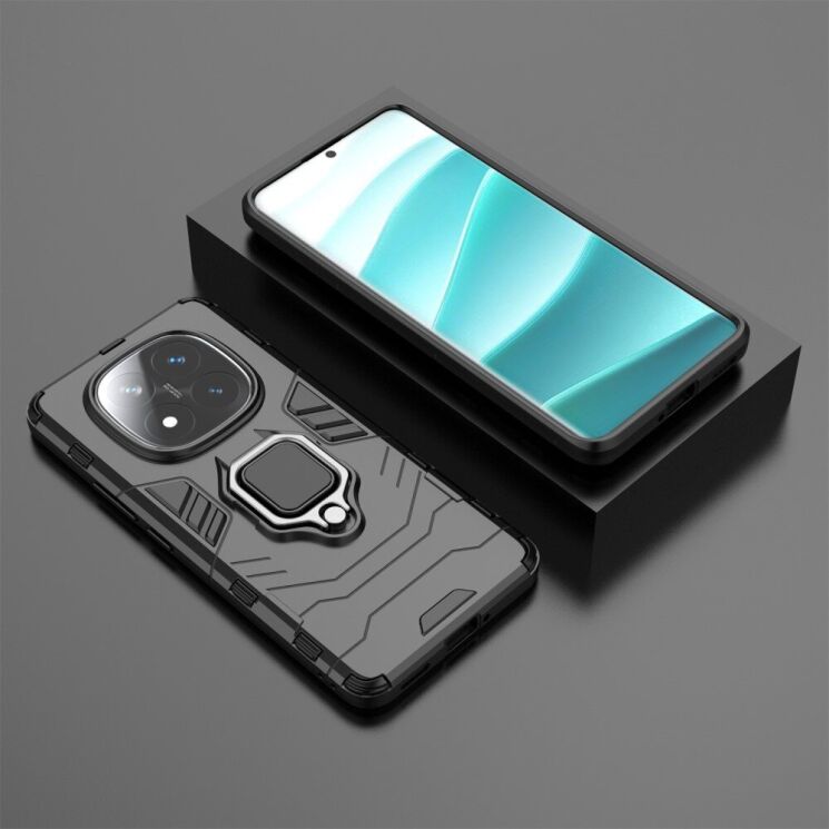 Захисний чохол Deexe Hybrid Case для Xiaomi Redmi Note 14 Pro Plus - Black: фото 4 з 6
