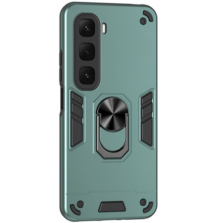 Захисний чохол Deexe Hybrid Shell для Infinix Hot 60і - Green: фото 1 з 7