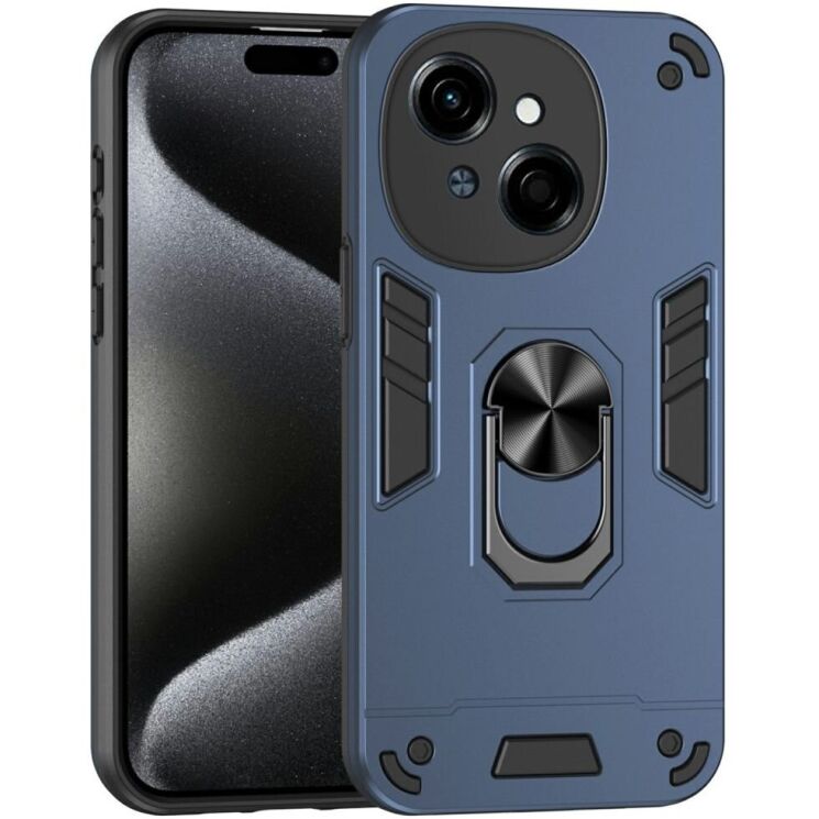 Защитный чехол Deexe Hybrid Shell для TECNO Spark Go 1 - Blue: фото 1 из 7