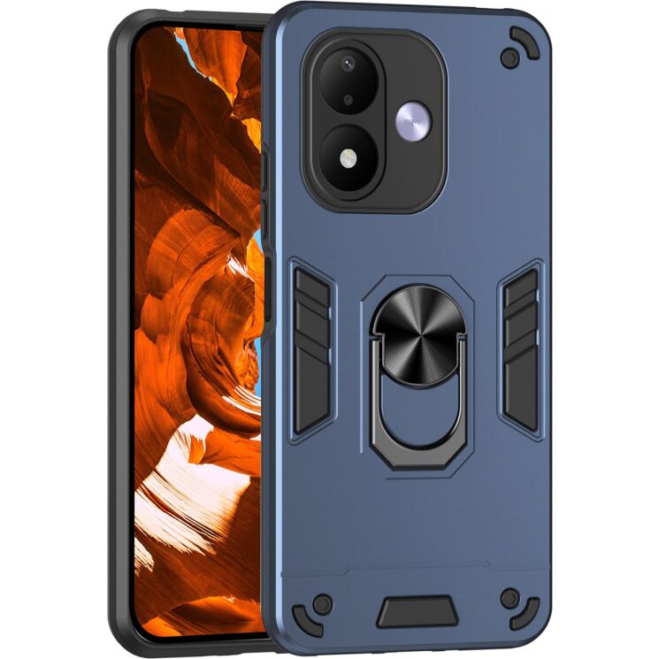 Защитный чехол Deexe Hybrid Shell для Xiaomi Redmi Note 17 (4G/5G) - Blue: фото 1 из 7