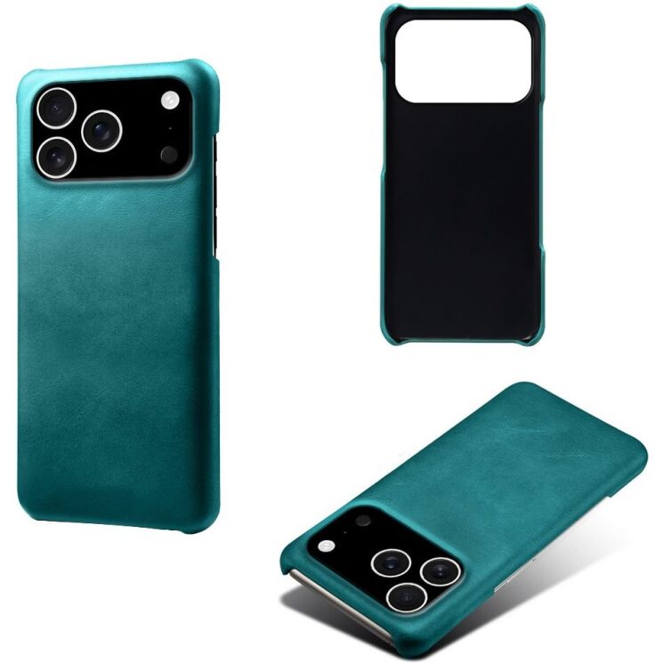 Захисний чохол Deexe Leather Back Cover для iPhone 18 Pro / 17 Pro - Green: фото 4 з 5