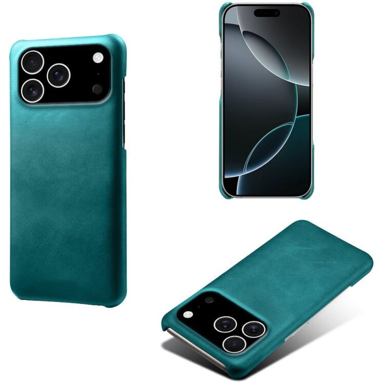 Захисний чохол Deexe Leather Back Cover для iPhone 18 Pro / 17 Pro - Green: фото 3 з 5
