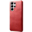 Защитный чехол Deexe Leather Back Cover для Samsung Galaxy S26 Ultra - Red (404417R)