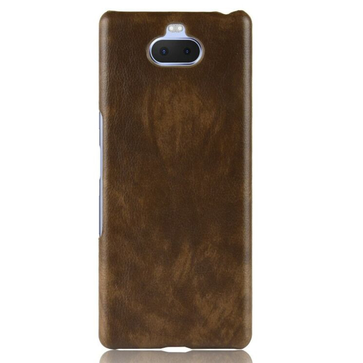 Защитный чехол Deexe Leather Back Cover для Sony Xperia 10 Plus - Brown: фото 2 из 8