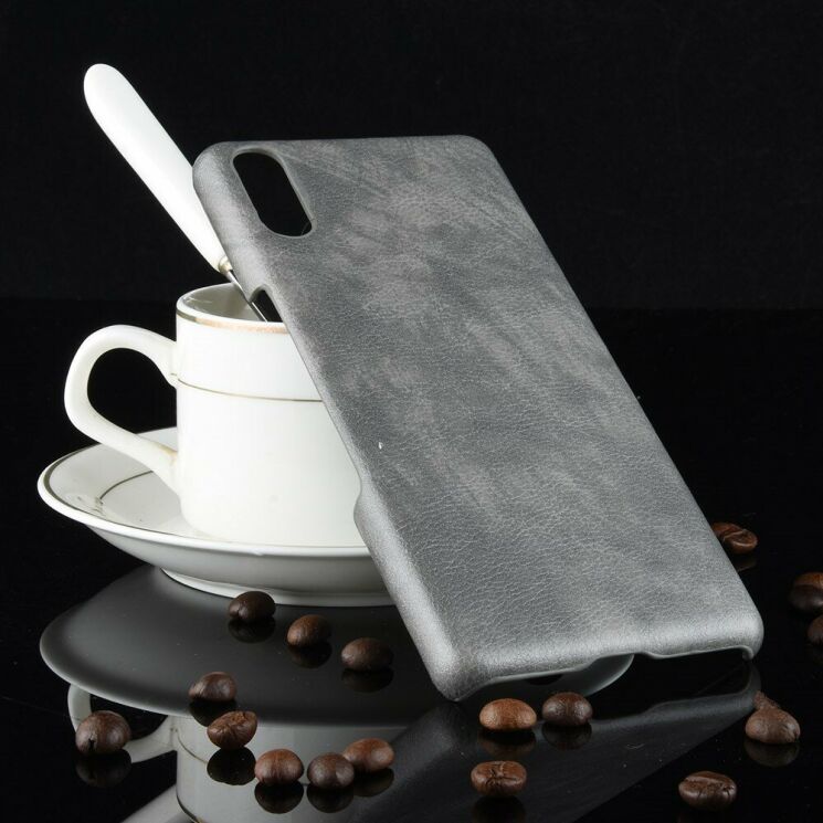 Защитный чехол Deexe Leather Back Cover для Sony Xperia L3 - Grey: фото 3 из 5