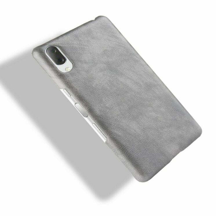 Защитный чехол Deexe Leather Back Cover для Sony Xperia L3 - Grey: фото 5 из 5