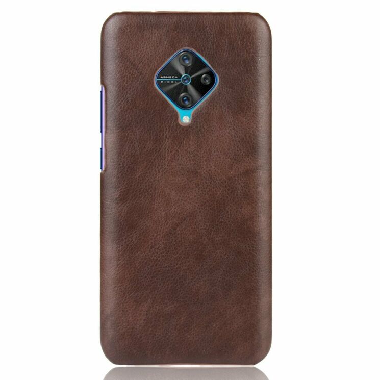 Защитный чехол Deexe Leather Back Cover для VIVO V17 - Coffee: фото 2 из 7