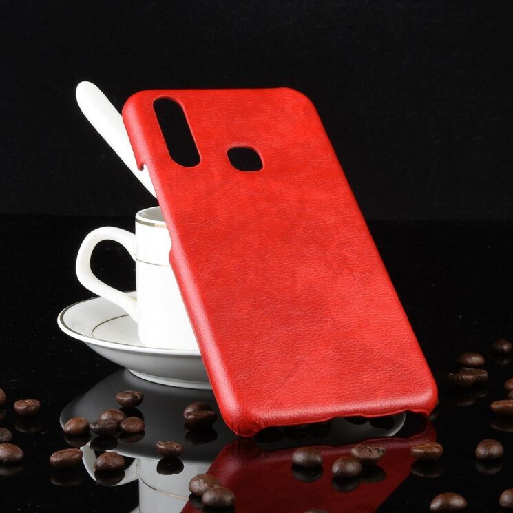 Защитный чехол Deexe Leather Back Cover для VIVO Y17 - Red: фото 6 из 6