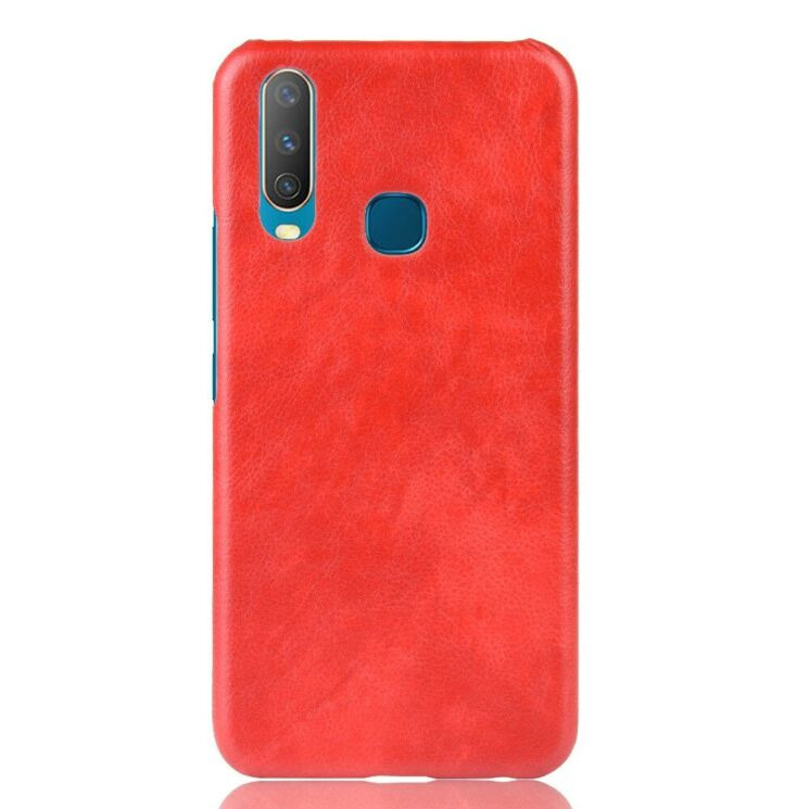 Защитный чехол Deexe Leather Back Cover для VIVO Y17 - Red: фото 1 из 6