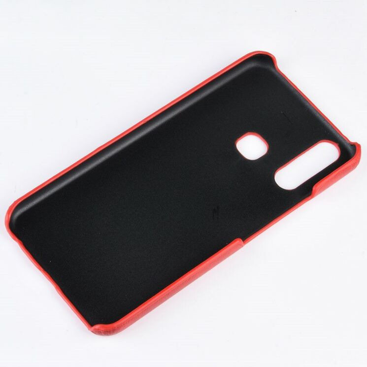 Защитный чехол Deexe Leather Back Cover для VIVO Y17 - Red: фото 5 из 6