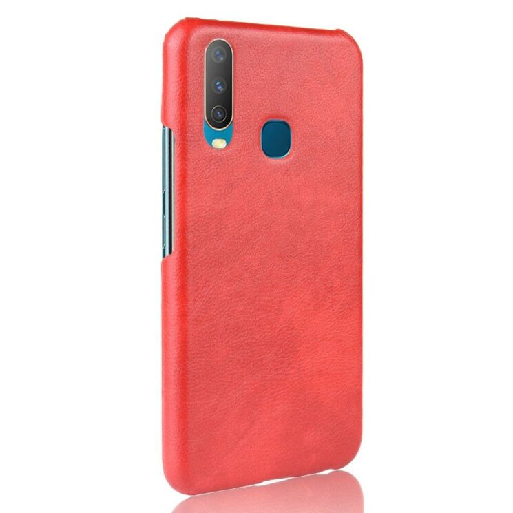 Защитный чехол Deexe Leather Back Cover для VIVO Y17 - Red: фото 3 из 6