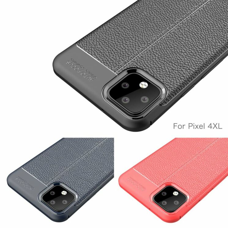 Защитный чехол Deexe Leather Cover для Google Pixel 4 XL - Red: фото 4 из 11