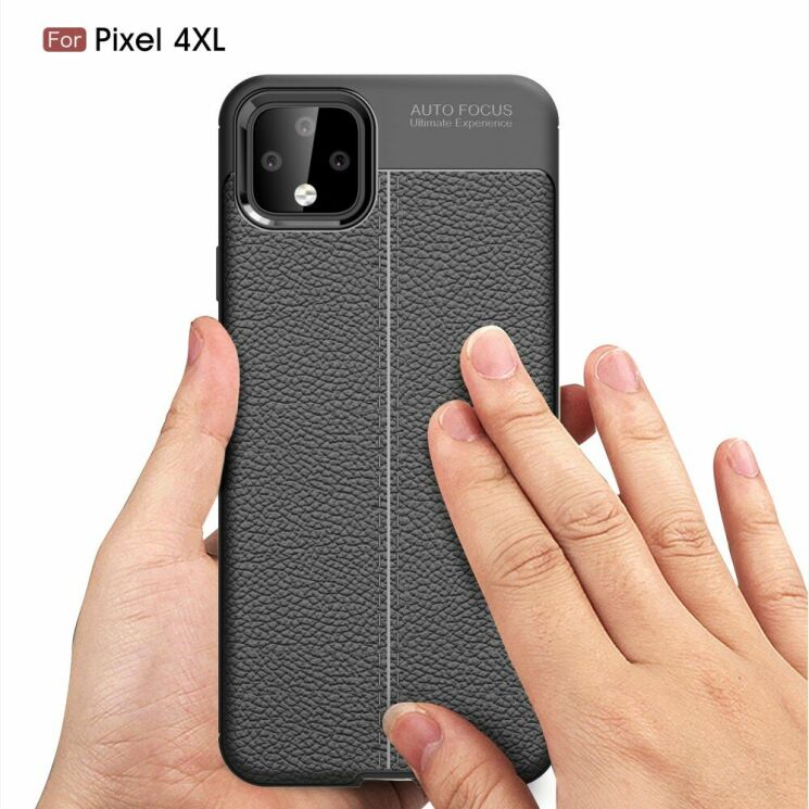 Защитный чехол Deexe Leather Cover для Google Pixel 4 XL - Red: фото 9 из 11