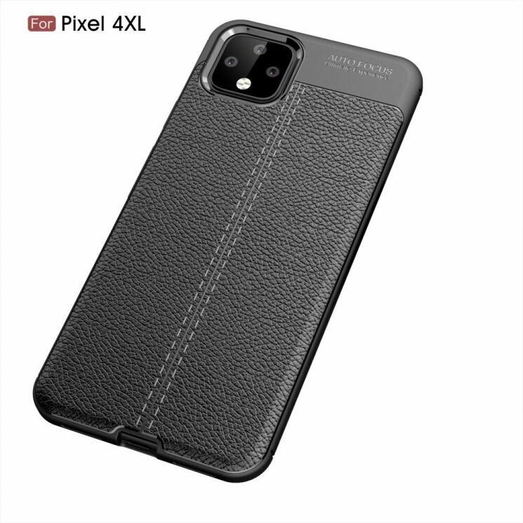 Защитный чехол Deexe Leather Cover для Google Pixel 4 XL - Black: фото 2 из 11