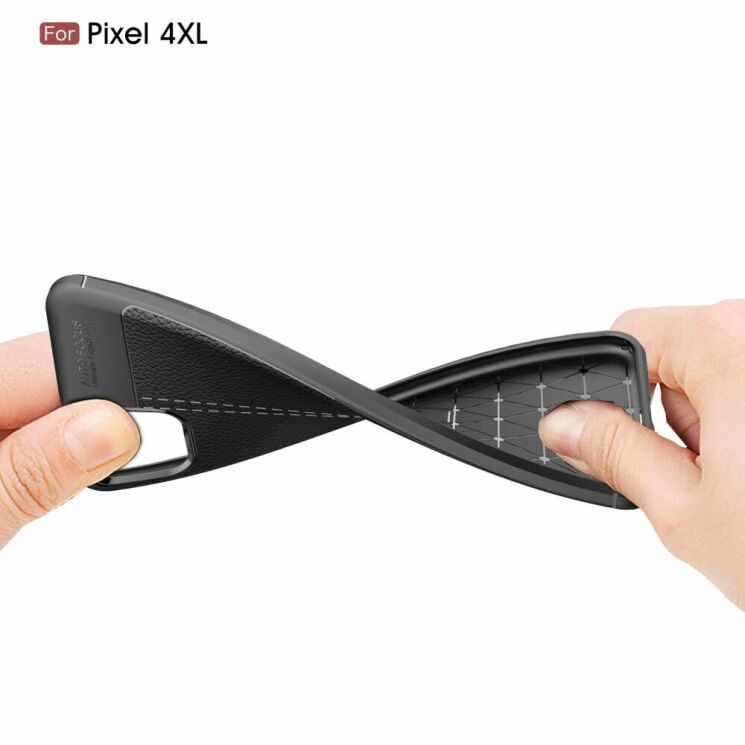 Защитный чехол Deexe Leather Cover для Google Pixel 4 XL - Red: фото 10 из 11