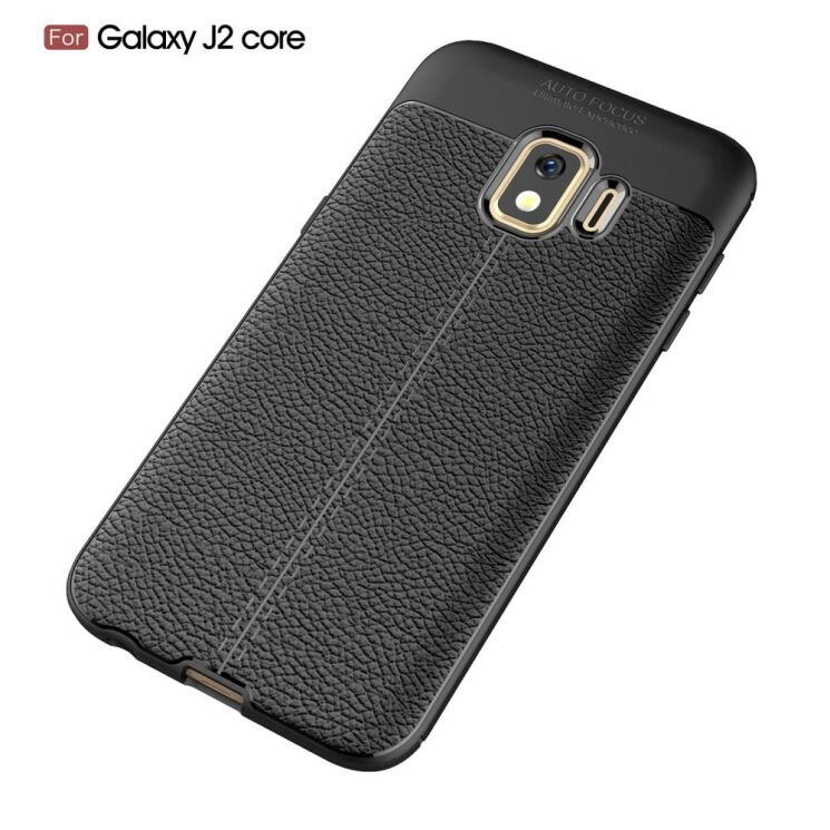 Защитный чехол Deexe Leather Cover для Samsung Galaxy J2 Core (J260) - Black: фото 2 из 10