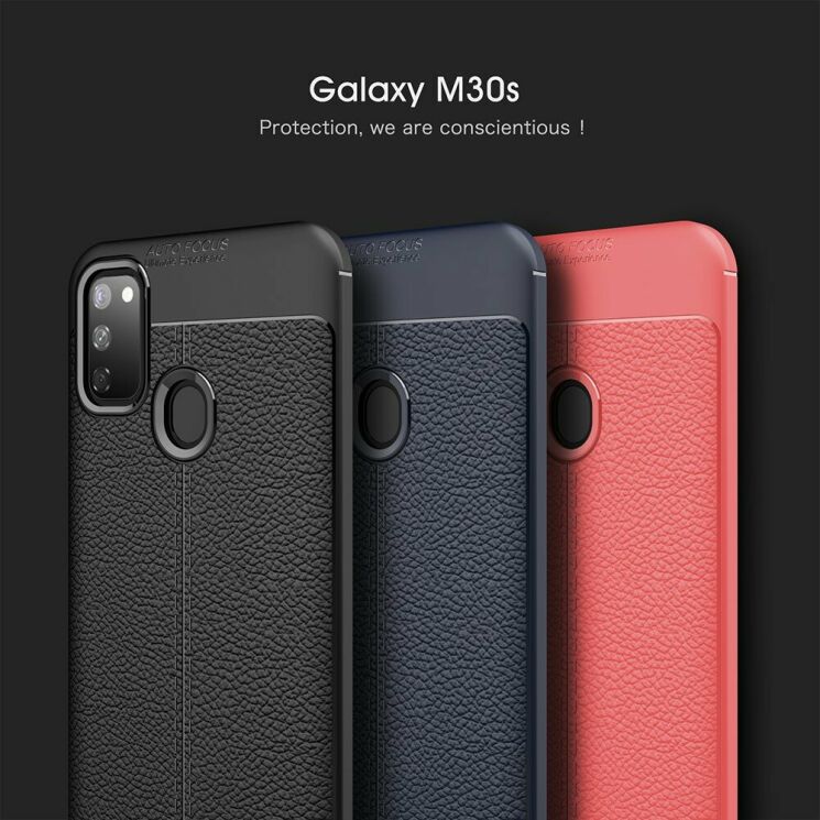 Защитный чехол Deexe Leather Cover для Samsung Galaxy M30s (M307) / Galaxy M21 (M215) - Black: фото 11 из 19