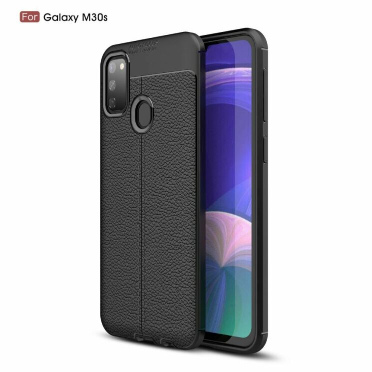 Защитный чехол Deexe Leather Cover для Samsung Galaxy M30s (M307) / Galaxy M21 (M215) - Black: фото 1 из 19