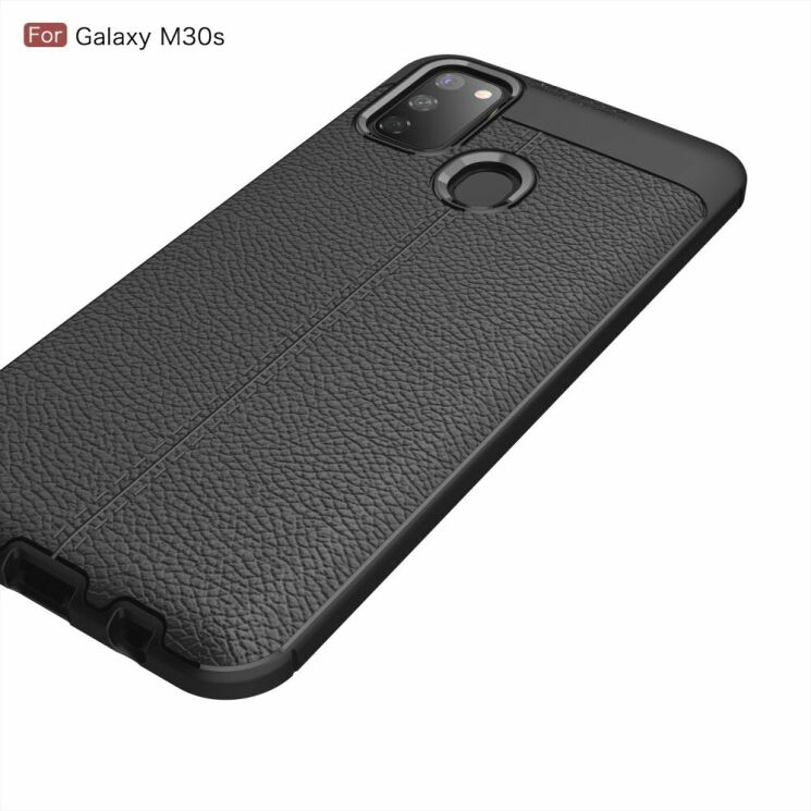 Защитный чехол Deexe Leather Cover для Samsung Galaxy M30s (M307) / Galaxy M21 (M215) - Black: фото 5 из 19