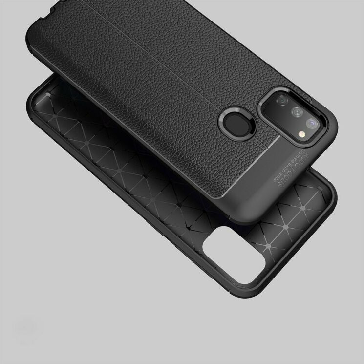 Защитный чехол Deexe Leather Cover для Samsung Galaxy M30s (M307) / Galaxy M21 (M215) - Black: фото 12 из 19
