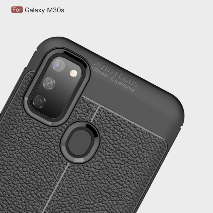 Защитный чехол Deexe Leather Cover для Samsung Galaxy M30s (M307) / Galaxy M21 (M215) - Black: фото 6 из 19