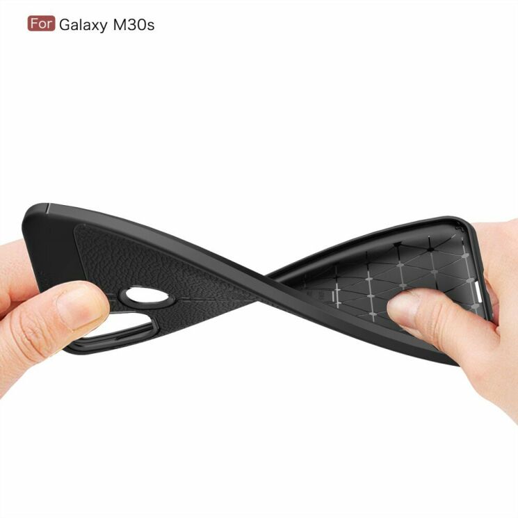 Защитный чехол Deexe Leather Cover для Samsung Galaxy M30s (M307) / Galaxy M21 (M215) - Black: фото 9 из 19