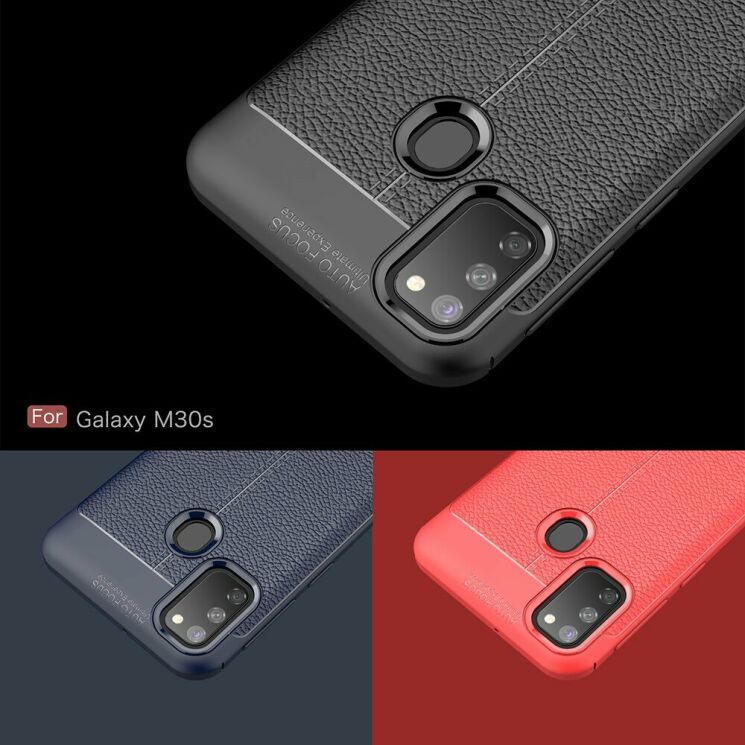 Защитный чехол Deexe Leather Cover для Samsung Galaxy M30s (M307) / Galaxy M21 (M215) - Black: фото 19 из 19