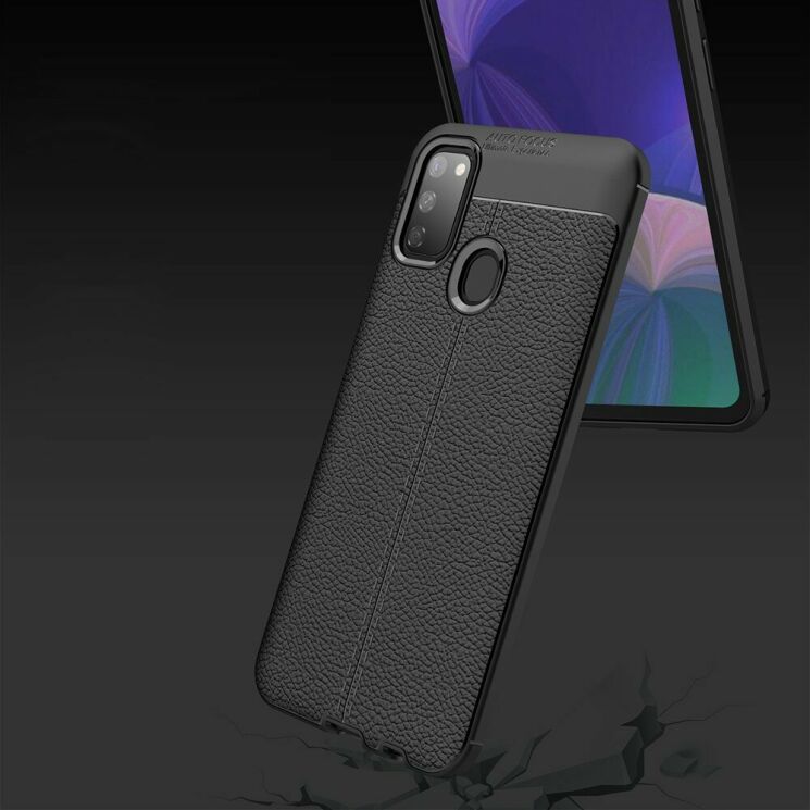 Защитный чехол Deexe Leather Cover для Samsung Galaxy M30s (M307) / Galaxy M21 (M215) - Black: фото 16 из 19