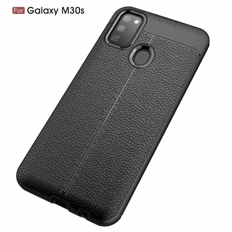 Защитный чехол Deexe Leather Cover для Samsung Galaxy M30s (M307) / Galaxy M21 (M215) - Black: фото 2 из 19