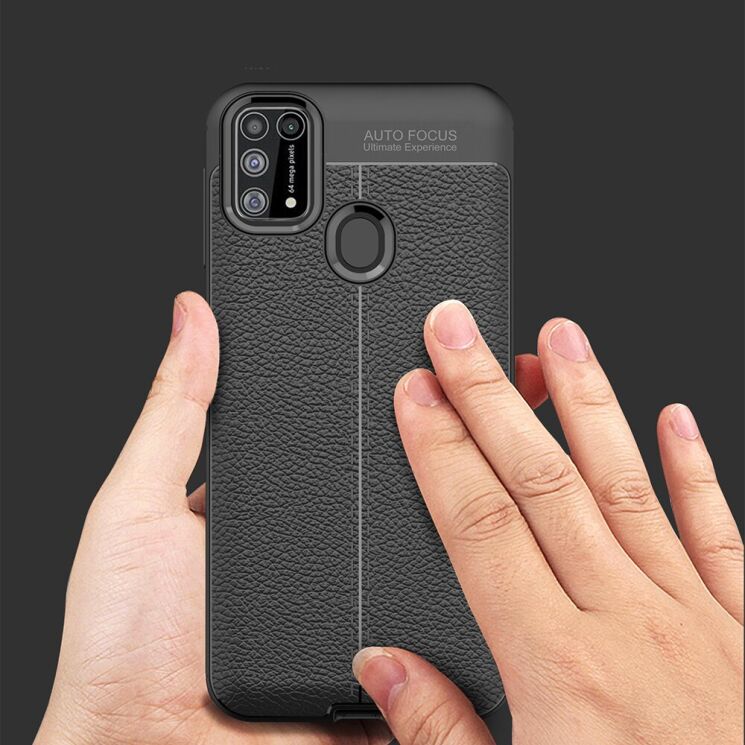 Силиконовый (TPU) чехол Deexe Leather Cover для Samsung Galaxy M31 (M315) - Red: фото 7 из 11