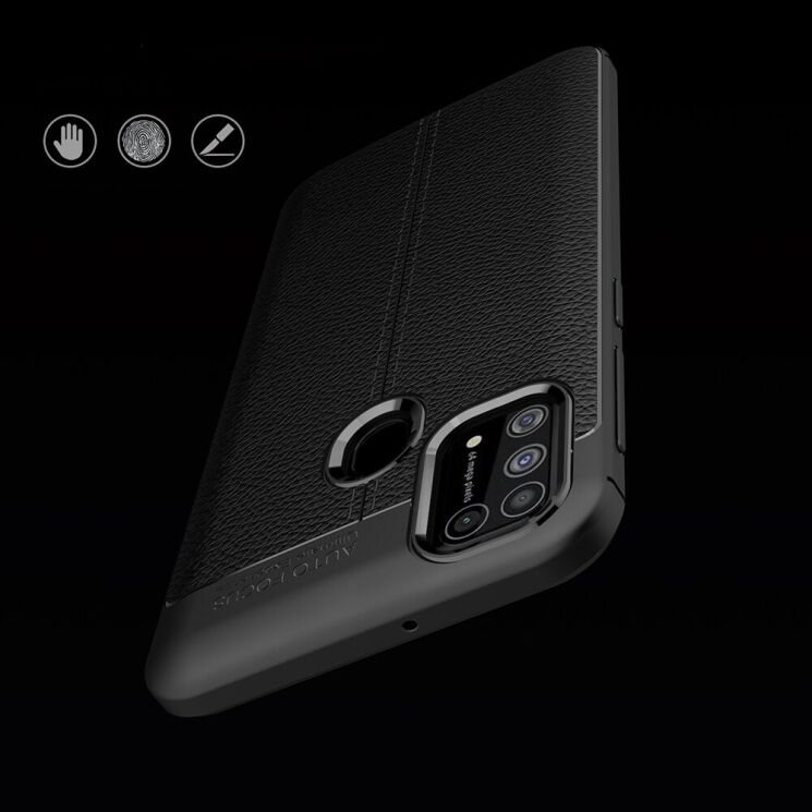 Силиконовый (TPU) чехол Deexe Leather Cover для Samsung Galaxy M31 (M315) - Red: фото 10 из 11