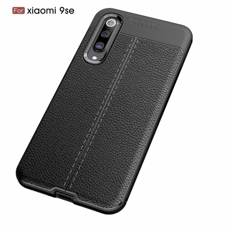 Защитный чехол Deexe Leather Cover для Xiaomi Mi 9 SE - Black: фото 2 из 14
