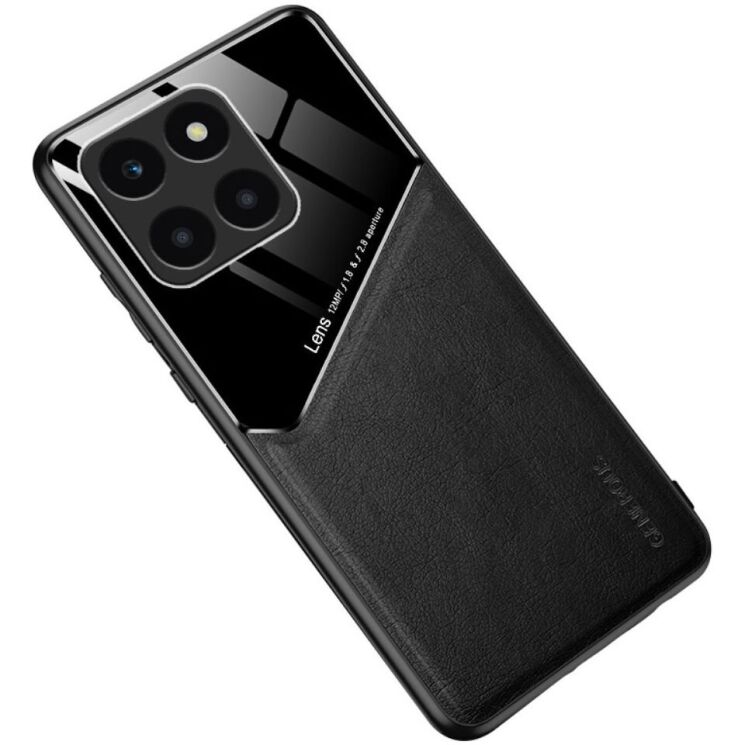 Защитный чехол Deexe Magnetic Leather Cover для Honor X6a - Black: фото 1 из 7