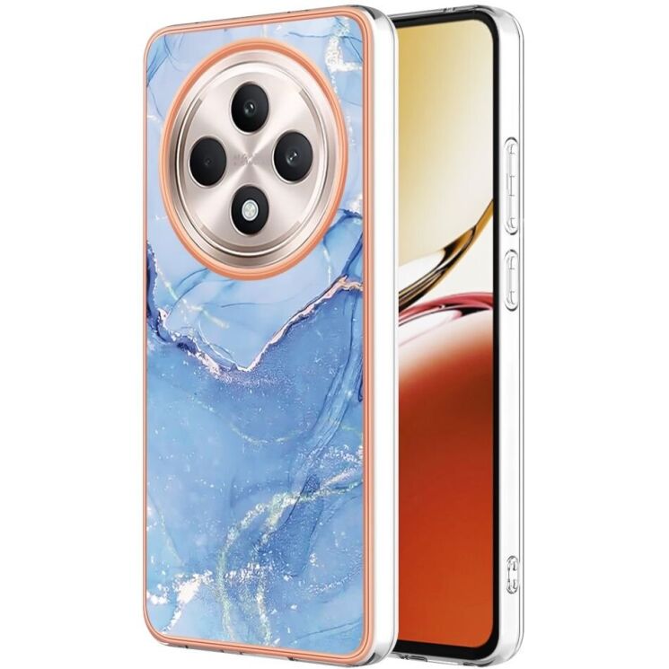 Защитный чехол Deexe Marble Case для OPPO Reno 12 F/FS - Blue: фото 1 из 8