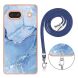Защитный чехол Deexe Marble Case with Strap для Google Pixel 7a - Blue (322047L). Фото 4 из 7