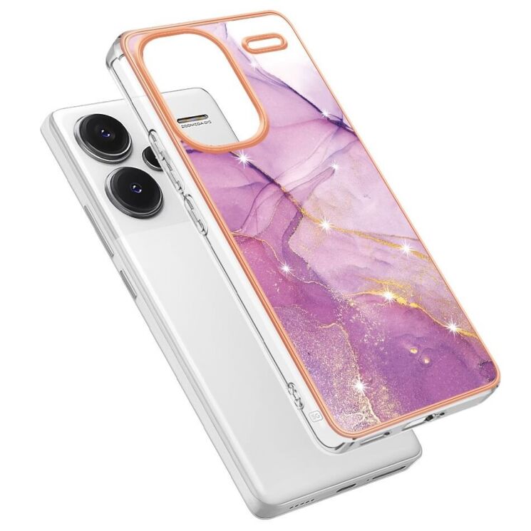 Защитный чехол Deexe Marble Style для Xiaomi Redmi Note 13 Pro+ - Light Purple: фото 2 из 6