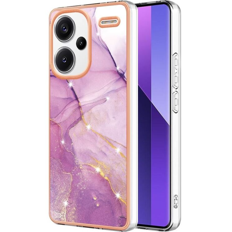 Защитный чехол Deexe Marble Style для Xiaomi Redmi Note 13 Pro+ - Light Purple: фото 1 из 6