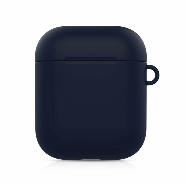 Защитный чехол Deexe Matte Case для Apple AirPods 1 / 2 - Dark Blue: фото 2 из 6