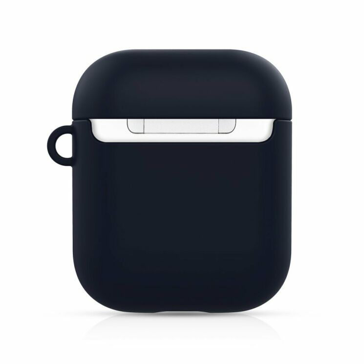 Защитный чехол Deexe Matte Case для Apple AirPods 1 / 2 - Dark Blue: фото 3 из 6