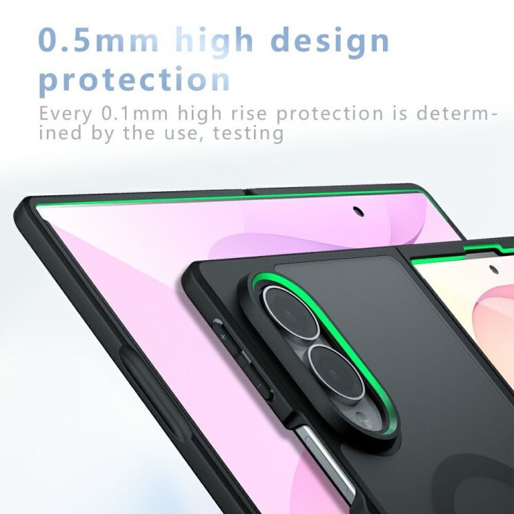Защитный чехол Deexe Matte Skin with MagSafe (FF) для Samsung Galaxy Fold 8 - Black (424533B) Защитный чехол Deexe Matte Skin with MagSafe (FF) для Samsung Galaxy Fold 8 - Black: фото 8 из 14
