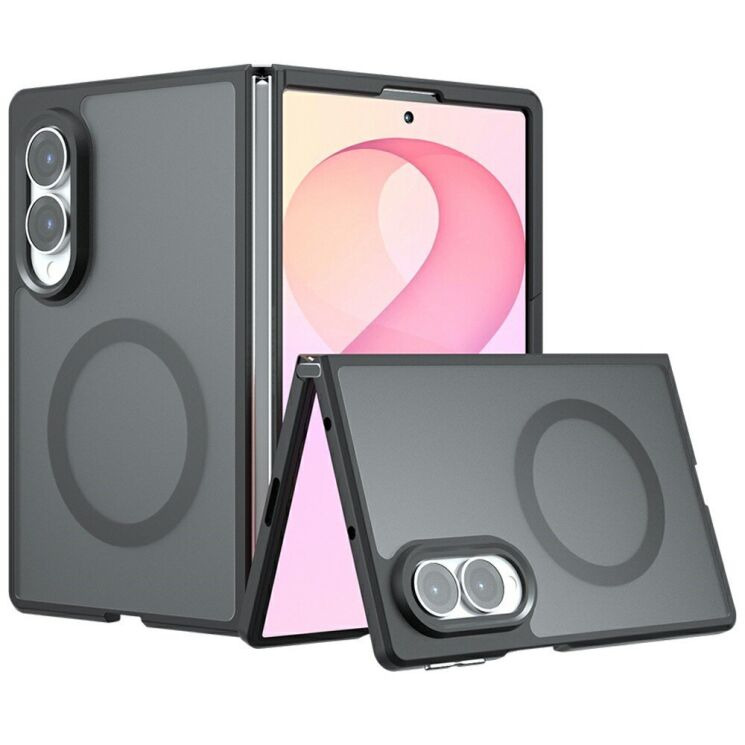 Защитный чехол Deexe Matte Skin with MagSafe (FF) для Samsung Galaxy Fold 8 - Black (424533B) Защитный чехол Deexe Matte Skin with MagSafe (FF) для Samsung Galaxy Fold 8 - Black: фото 1 из 14