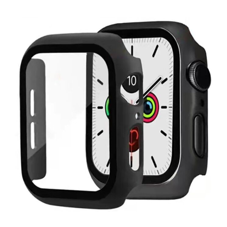 Защитный чехол Deexe Protective Frame для Apple Watch 41 mm (7 / 8 / 9 Series) - Black: фото 1 из 8