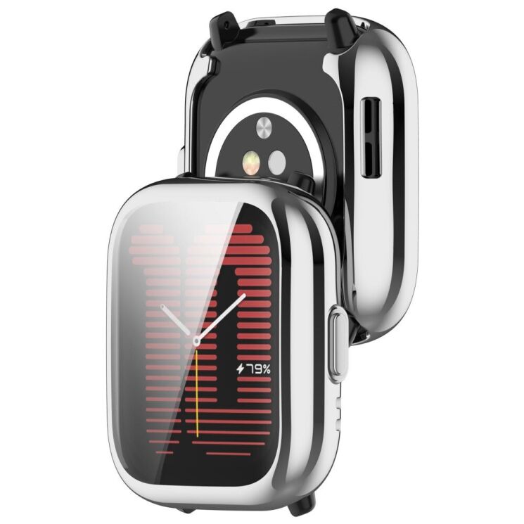 Защитный чехол Deexe Protective Frame для Huami Amazfit Active (A2211) - Silver: фото 7 из 8