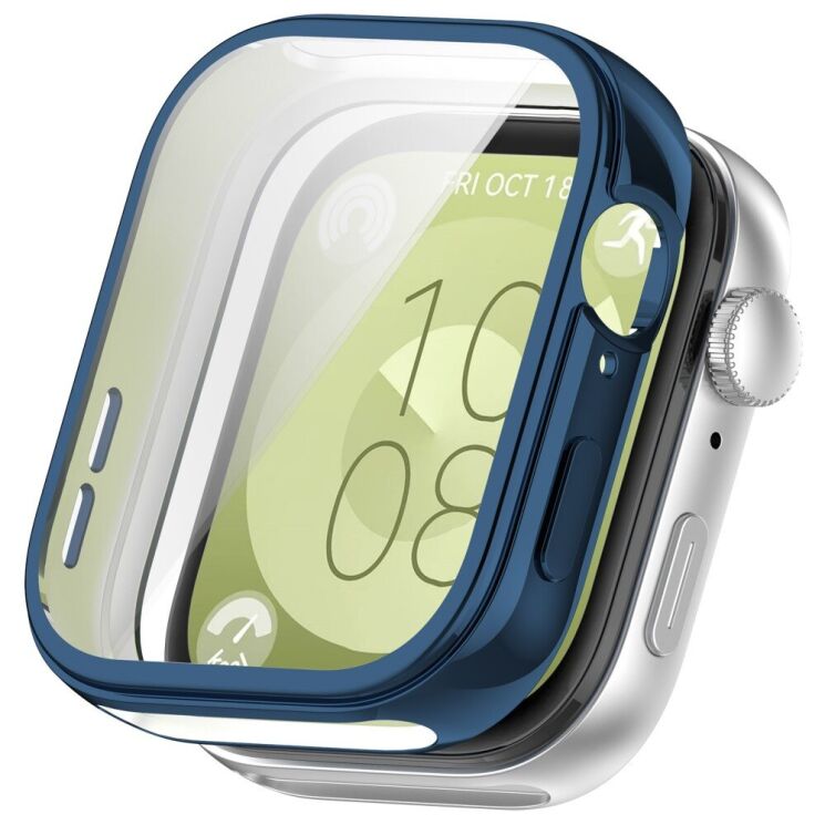 Защитный чехол Deexe Protective Frame для Huawei Watch Fit 3 - Blue: фото 1 из 7