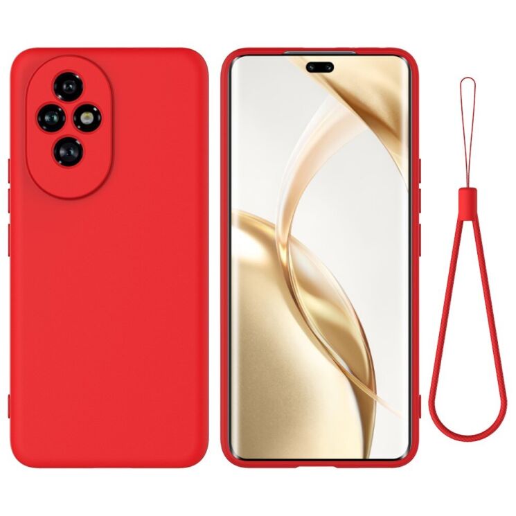Защитный чехол Deexe Silicone Case для Honor 200 Pro - Red: фото 1 из 8