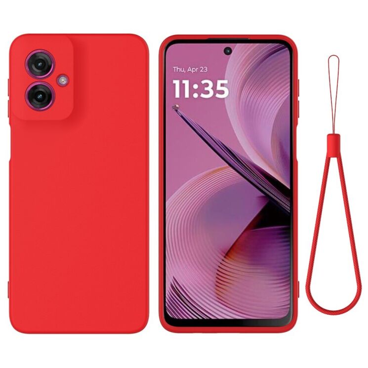 Захисний чохол Deexe Silicone Case для Motorola Moto G55 - Red: фото 1 з 8
