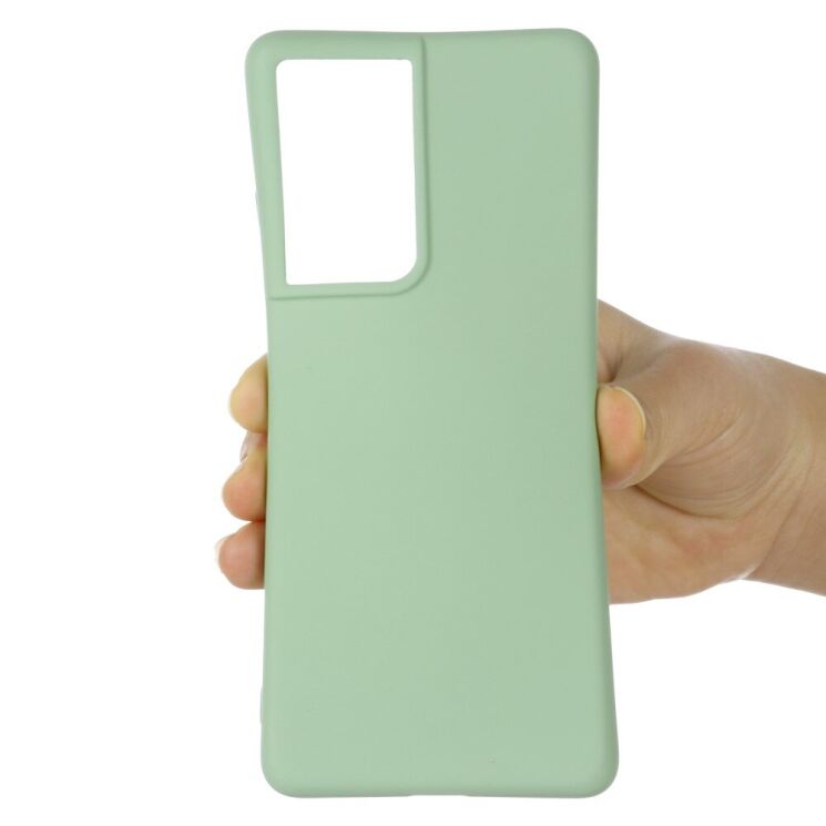 Защитный чехол Deexe Silicone Case для Samsung Galaxy S21 Ultra - Green: фото 5 из 6