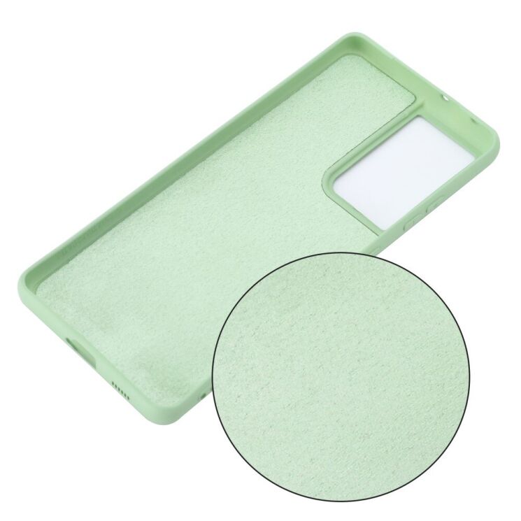 Защитный чехол Deexe Silicone Case для Samsung Galaxy S21 Ultra - Green: фото 3 из 6