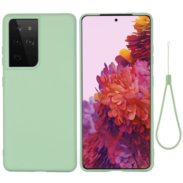 Защитный чехол Deexe Silicone Case для Samsung Galaxy S21 Ultra - Green: фото 2 из 6