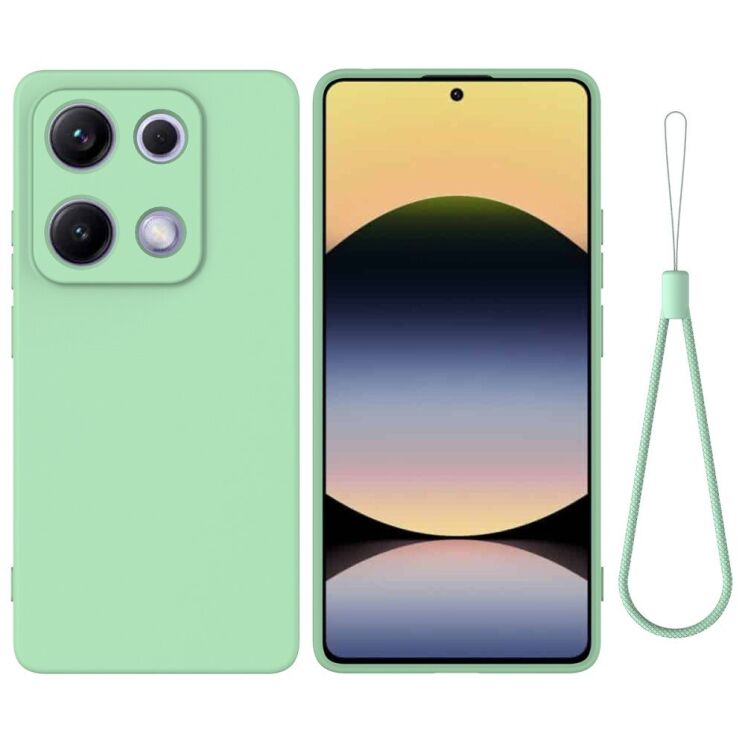 Защитный чехол Deexe Silicone Case для Xiaomi Redmi Note 14S - Green: фото 1 из 9